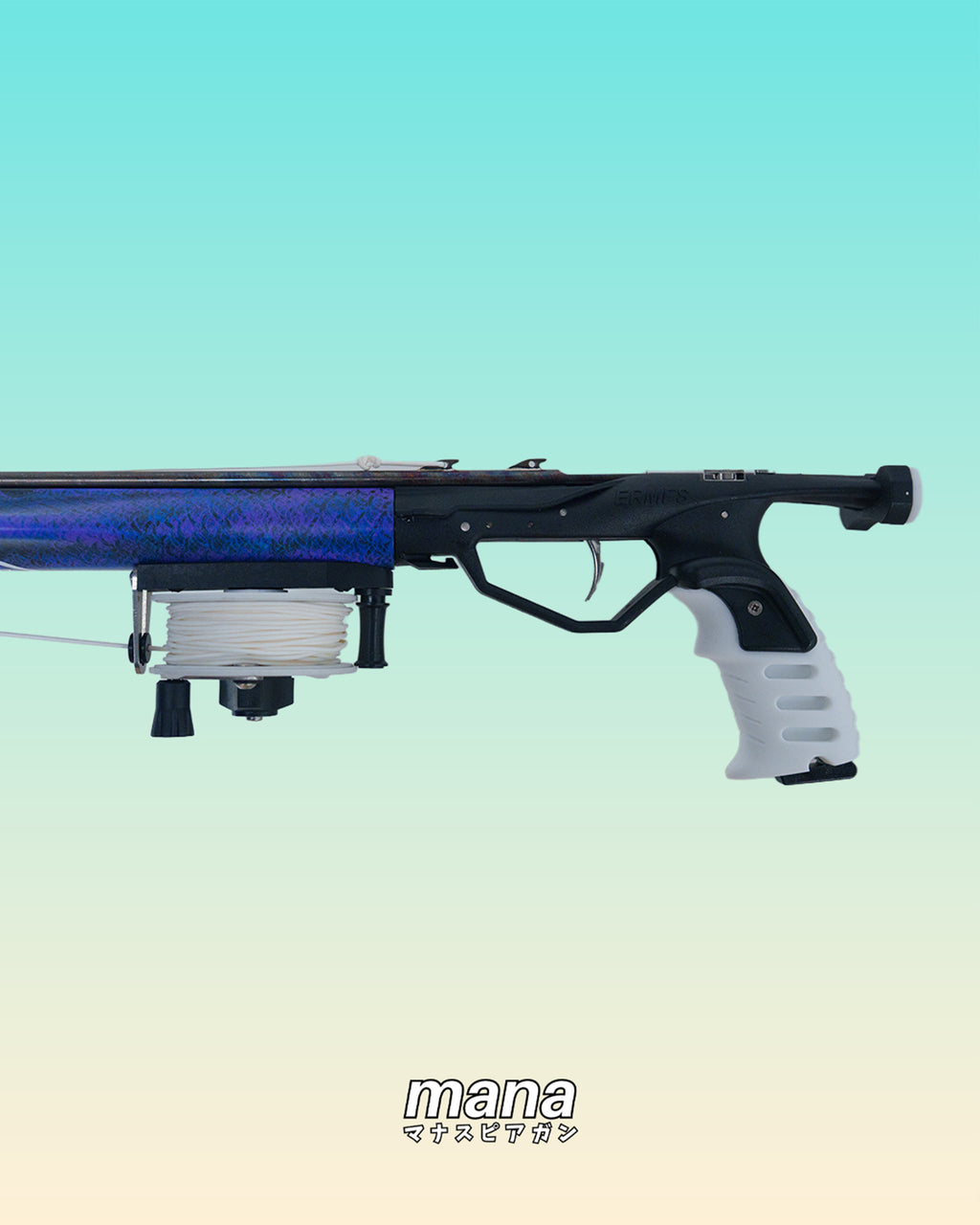 90cm Soriatec Single Roller Speargun Blue/Purple Matte