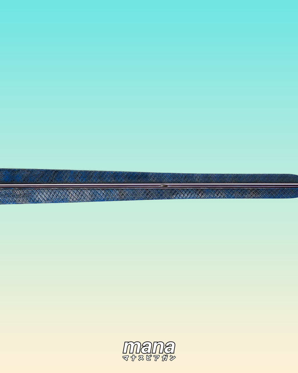 110cm Mana x Soriatec Double Roller Speargun Silver/Blue Gloss